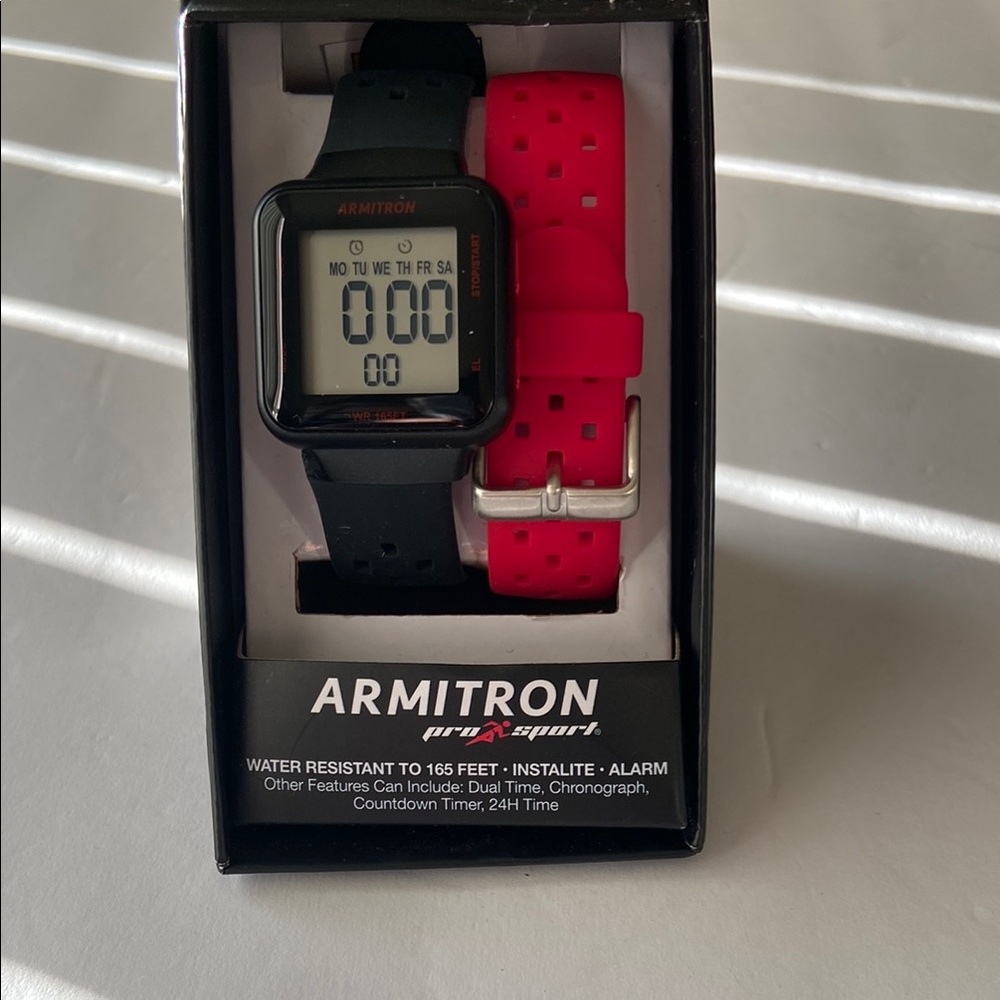Armitron Black and Red Sport Watch